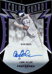 2016 Carl Eller Panini Preferred PURPLE COLOR GUARD DIE CUT AUTO 16/25 AUTOGRAPH #220 Minnesota Vikings HOF