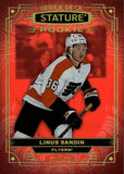 2022-23 Linus Sandin Upper Deck Stature RED ROOKIE 03/75 RC #151 Philadelphia Flyers