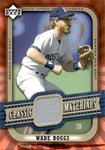 2005 Wade Boggs Upper Deck Classics CLASSIC MATERIALS JERSEY RELIC #MA-WB Boston Red Sox