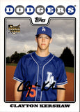 2008 Clayton Kershaw Topps Update & Highlights ROOKIE RC #UH240 Los Angeles Dodgers