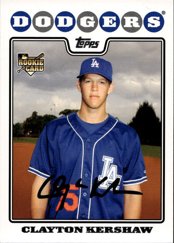 2008 Clayton Kershaw Topps Update & Highlights ROOKIE RC #UH240 Los Angeles Dodgers