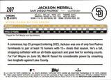 2024 Jackson Merrill Topps Chrome Logofractor ROOKIE RC #207 San Diego Padres