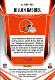 2025 Dillon Gabriel Panini Phoenix BLUE ROOKIE DUAL PATCH AUTO 35/49 AUTOGRAPH RELIC RC #DRP-DGL Cleveland Browns