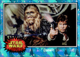 2022 Han Solo Chewbacca Topps Chrome Star Wars Sapphire Edition Han and Chewie Shoot It Out #44 2