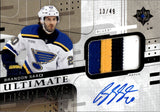 2024-25 Brandon Saad Upper Deck Ultimate DISPLAYS PATCH AUTO 13/49 AUTOGRAPH RELIC #UD-BS St. Louis Blues