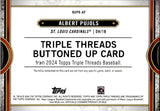 2024 Albert Pujols Topps Triple Threads BUTTONED UP TRIPLE BUTTON JERSEY 1/1 ONE OF ONE RELIC #BUPR-AP St. Louis Cardinals