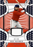 2022 Eric Hosmer Panini National Treasures RED WHITE AND BLUE JERSEY 42/49 RELIC #RWB-EH Boston Red Sox