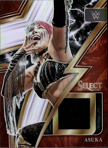 2023 Asuka Panini Select WWE SPARKS HOLO SILVER SHIRT RELIC #SP-ASK Monday Night Raw 3