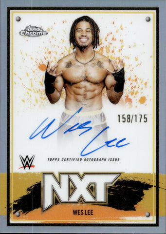 2025 Wes Lee Topps Chrome WWE REFRACTOR AUTO 158/175 AUTOGRAPH #NXT-LEE NXT