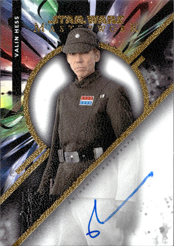 2023 Richard Brake as Valin Hess Topps Star Wars Masterwork GOLD AUTO 18/25 AUTOGRAPH #MWA-RB