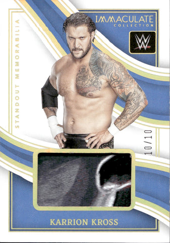 2023 Karrion Kross Panini Immaculate WWE GOLD STANDOUT MEMORABILIA SHIRT 10/10 RELIC #SS-KKR Friday Night Smackdown