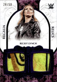 2025 Becky Lynch Topps Royalty WWE PURPLE FOIL REGALIA RELICS DUAL SHIRT 28/50 RELIC #RR-9 Monday Night Raw