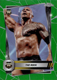 2025 The Rock Topps Chrome WWE GREEN REFRACTOR 14/99 #10 WWE Legend