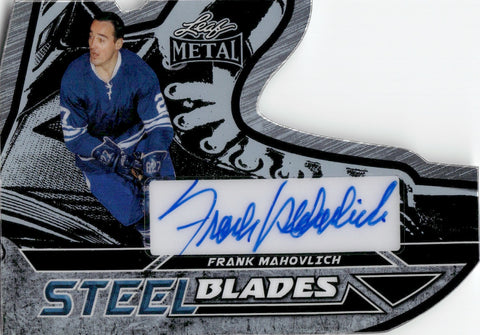 2025 Frank Mahovlich Leaf Metal STEEL BLADES DIE CUT AUTO 04/10 AUTOGRAPH #SB-FM1 Toronto Maple Leafs
