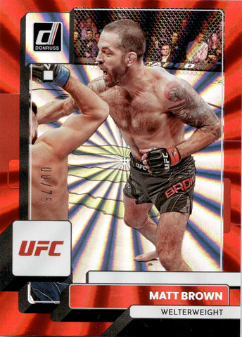 2023 Matt Brown Panini Donruss UFC RED LASER 08/75 #115 Welterweight