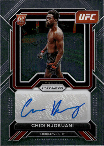 2023 Chidi Njokuani Panini Prizm UFC ROOKIE SUPERSTAR AUTO AUTOGRAPH RC #SA-CNJ Middleweight 3