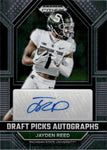 2023 Jayden Reed Panini Prizm Draft Picks ROOKIE AUTO AUTOGRAPH RC #DPA-JAR Green Bay Packers