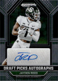 2023 Jayden Reed Panini Prizm Draft Picks ROOKIE AUTO AUTOGRAPH RC #DPA-JAR Green Bay Packers