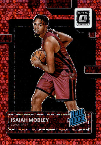 2022-23 Isaiah Mobley Donruss Optic RED DISCO RATED ROOKIE 38/75 RC #237 Cleveland Cavaliers