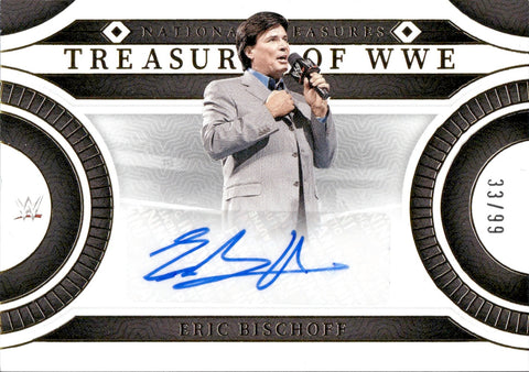2024 Eric Bischoff Panini National Treasures TREASURES OF WWE AUTO 33/99 AUTOGRAPH #TS-EBF WWE Legend