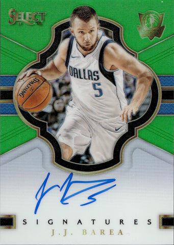 2017-18 J.J. Berea Panini Select SIGNATURES NEON GREEN AUTO 24/65 AUTOGRAPH #SIG-JJ Dallas Mavericks