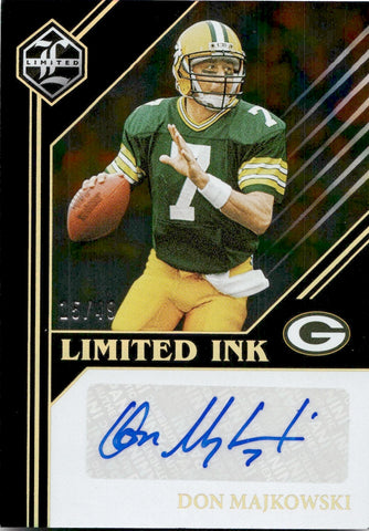 2023 Don Majkowski Panini Limited INK AUTO 15/49 AUTOGRAPH #LI-DM Green Bay Packers
