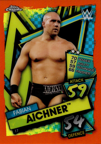2021 Fabian Aichner Topps Chrome WWE Slam Attax ORANGE REFRACTOR 02/25 #17 Monday Night Raw