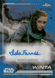 2024 Topps Chrome Star Wars Autograph Isla Farris as Winta Autograph #AU-IF BLUE REFACTOR AUTO 027/150
