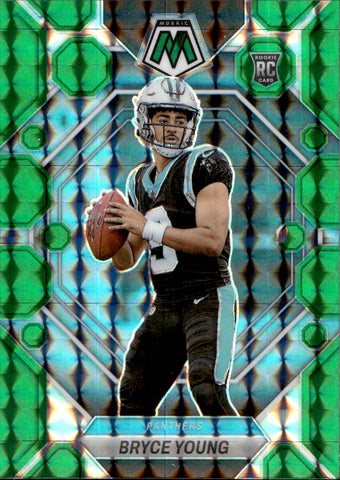 2023 Bryce Young Panini Mosaic ROOKIE GREEN MOSAIC PRIZM RC #290 Carolina Panthers