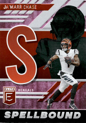 2023 Ja'Marr Chase Donruss Elite PINK SPELLBOUND LETTER S #SB-JC4 Cincinnati Bengals