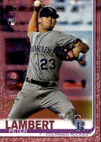 2019 Peter Lambert Topps Update MOTHER'S DAY PINK ROOKIE 14/50 RC #US73 Colorado Rockies