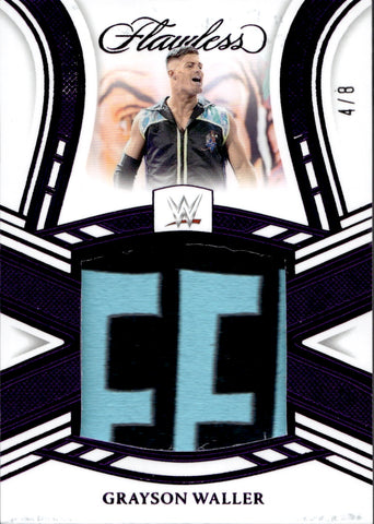 2024 Grayson Waller Panini Flawless JUMBO MEMORABILIA AMETHYST PATCH 4/8 #JM-GWL