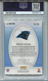 2023 Bryce Young Panini Select CERTIFIED ROOKIE TIE DYE 18/25 RC PSA 9 #CROBYO Carolina Panthers 6012