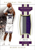 2018-19 Buddy Hield Panini National Treasures TREASURED THREADS PATCH 25/25 RELIC #TTH-BH Sacramento Kings