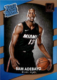 2017-18 Bam Adebayo Panini Donruss RATED ROOKIE RC #187 Miami Heat 3