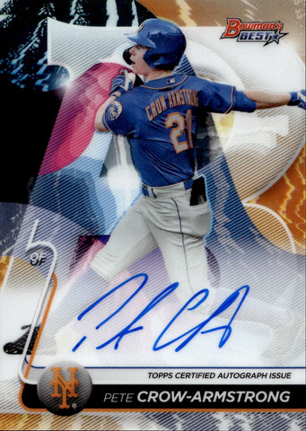 2020 Pete Crow-Armstrong Bowman's Best AUTO AUTOGRAPH #B20-PC New York Mets