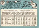 1965 Gaylord Perry Topps #193 San Francisco Giants BV $50 HOF 2