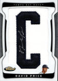 2009 David Price Topps Finest AUTOGRAPHED LETTER PATCH ROOKIE AUTO RC 010/285 #164 Tampa Bay Rays