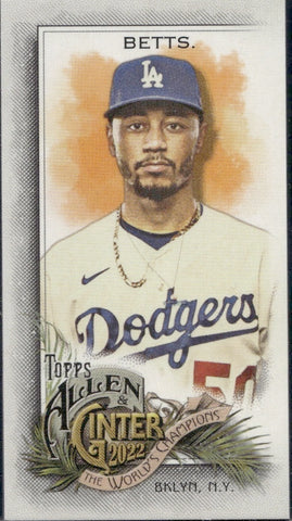 2022 Mookie Betts Topps Allen & Ginter EXCLUSIVES EXTENDED EXT MINI #359 Los Angeles Dodgers
