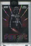 2024 Darth Vader Topps Chrome Black EMBRACE THE DARK SIDE ENCASED #ED-1