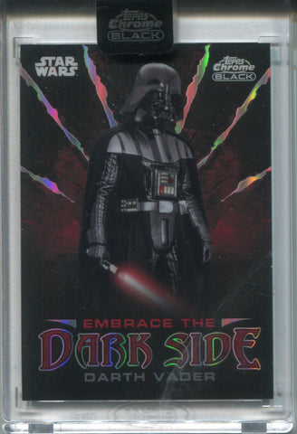 2024 Darth Vader Topps Chrome Black EMBRACE THE DARK SIDE ENCASED #ED-1