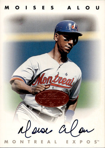 1996 Moises Alou Leaf Signature Series BRONZE AUTO Montreal Expos