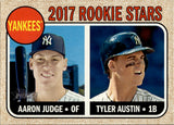 2017 Aaron Judge Tyler Austin Topps Heritage STAR ROOKIE RC #214 New York Yankees 2