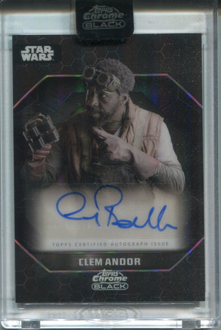 2024 Gary Beadle as Clem Andor Topps Chrome Black AUTO ENCASED #ALS-GB