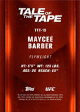 2025 Maycee Barber Topps Chrome TALE OF THE TAPE GOLD GEOMETRIC REFRACTOR 43/50 #TTT-19