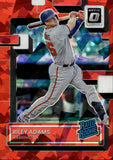 2022 Riley Adams Donruss Optic RED CRACKED ICE RATED ROOKIE SSP 6/7 RC #75 Washington Nationals