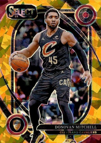 2024-25 Donovan Mitchell Panini Select GOLD ICE COURTSIDE 9/10 Cleveland Cavaliers #261