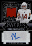 2024 Michael Wilson Panini Obsidian MATRIX MATERIALS JERSEY AUTO 160/299 #MMA-MWN