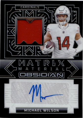 2024 Michael Wilson Panini Obsidian MATRIX MATERIALS JERSEY AUTO 160/299 #MMA-MWN