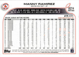 2022 Manny Ramirez Topps Update Series SP VARIATION #US214 Boston Red Sox